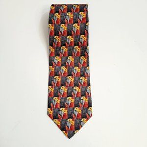 ERMENEGILDO ZEGNA Vintage 100% Silk Floral Pattern Tie
